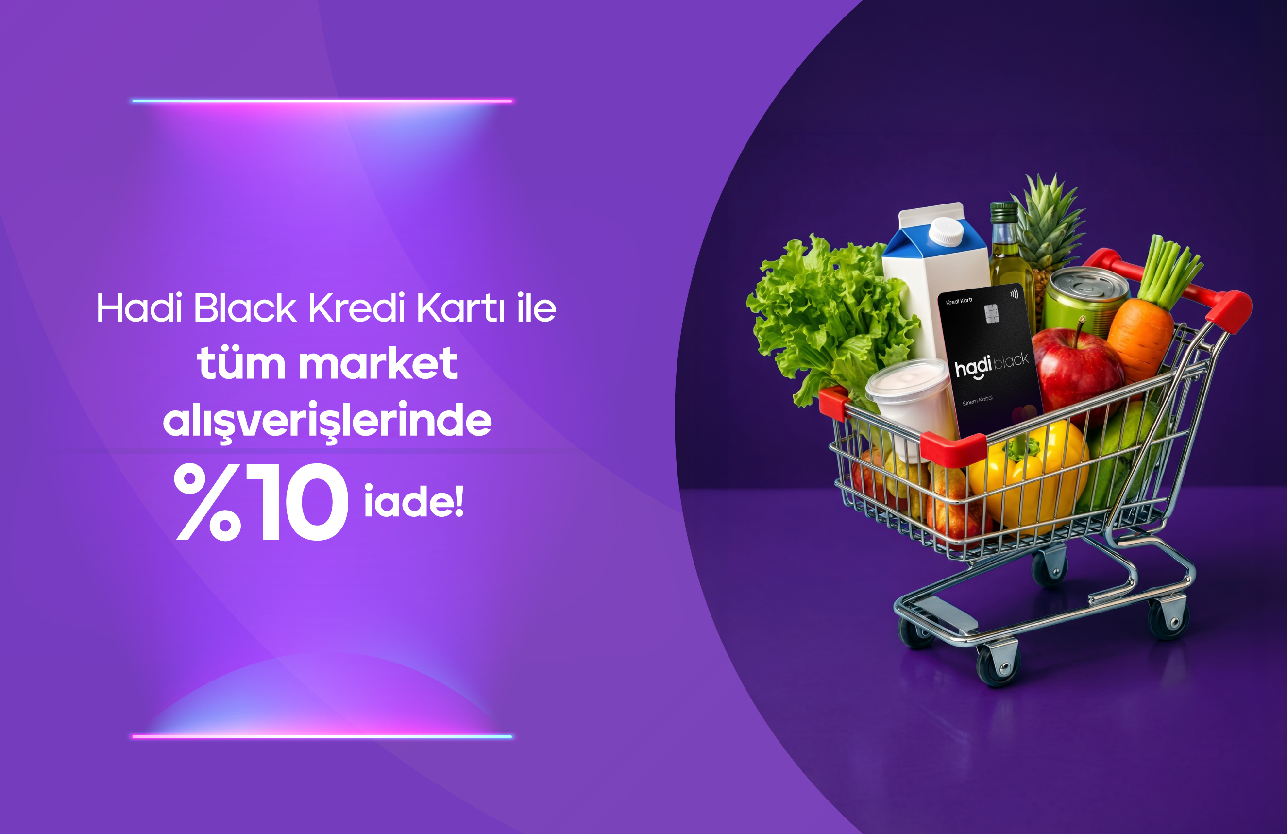 Tüm market harcamalarında seçimini yap %5 iade kazan! Çok kazananlar Kulübü Üyelerine Özel %10 İade!
